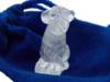 photo of hand carved crystal clear quartz dog