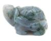 photo of carved turtle made of green moss agate