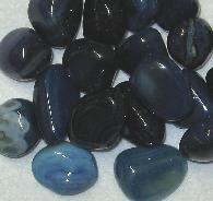 Tumbled blue agate from Brazil for crystal healing and other metaphysical uses