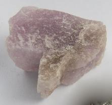 photo of brazil kunzite, stone of love, lavender, rough stone