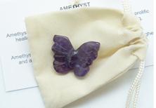 Photo of carved amethyst butterfly