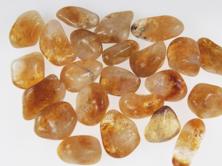 photo of amber madiera colored citrine tumbled stones from brazil