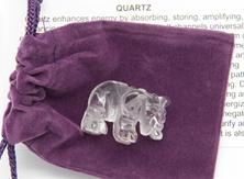 photo of carved quartz elephant