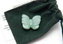Photo of carved green aventurine butterfly