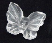 Photo of carved clear crystal quartz butterfly