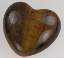 Photo of beautiful Gold Tiger Eye from South Africa in shape of puffy heart size 30mm