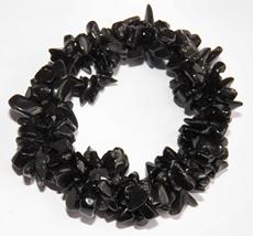 Black Onyx triple strand twist chip bracelet from Brazil