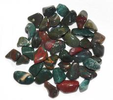 Photo of fancy jasper from India. Includes bloodstone, yellow jasper, green, red, and moss jaspers