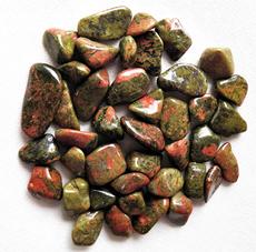 photo of tumbled unakite stones from australia