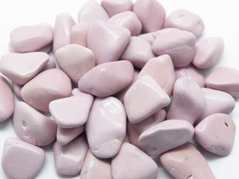 photo of tumbled pink phosphosiderite from Peru
