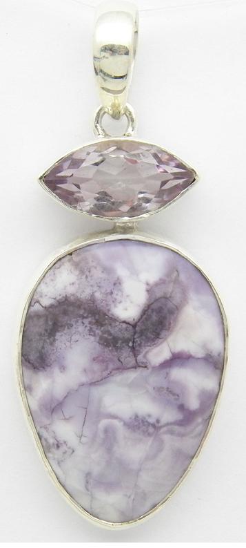 photo of tiffany stone pendant with amethyst from Para, Brazil