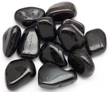 photo of tumbled tourmaline black from tanzania sister's rocks llc