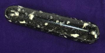 photo of large tourmaline quartz massage wand from india. New stone 2014, power stone, solid, heavy, metaphysical healing crystal