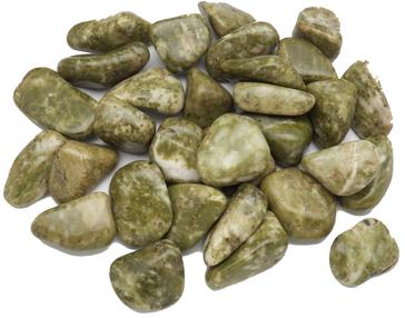 photo of tumbled epidote from south africa