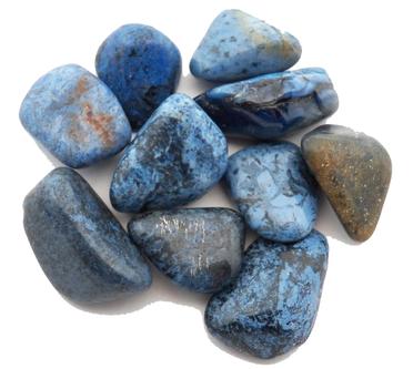 photo of tumbled dumortierite bulk stones from brazil