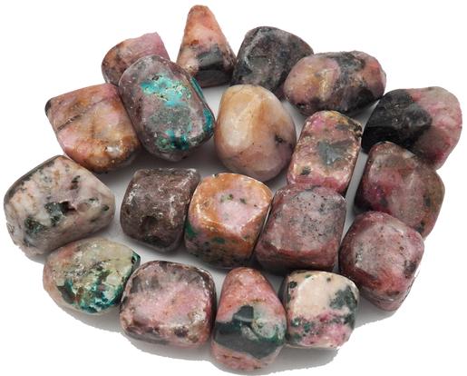 photo of tumbled cobalto cobaltoan calcite from Democratic Republic of Congo Zaire